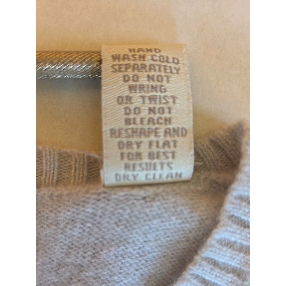 Valerie Stevens Cashmere Sweater Tee Sz PL Pastel Blue Short Sleeve Quiet Luxury - Picture 8 of 9